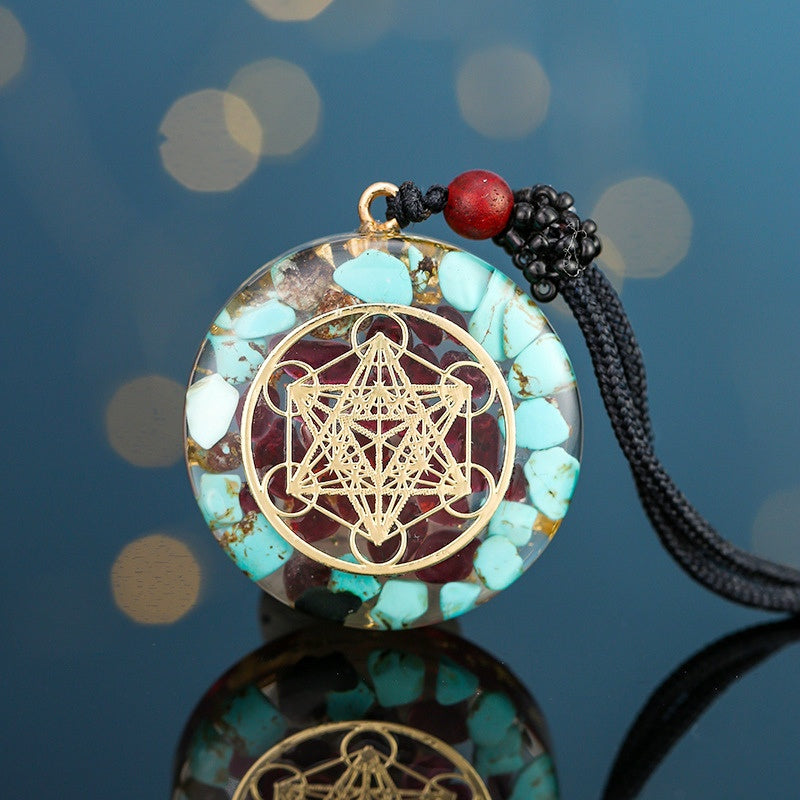 Archangel Metatron Orgonite Pendant – Turquoise Necklace
