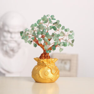 Green Aventurine Feng Shui Money Tree — Wealth Decor