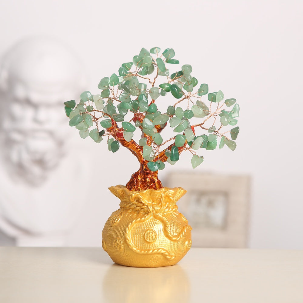 Green Aventurine Feng Shui Money Tree — Wealth Decor