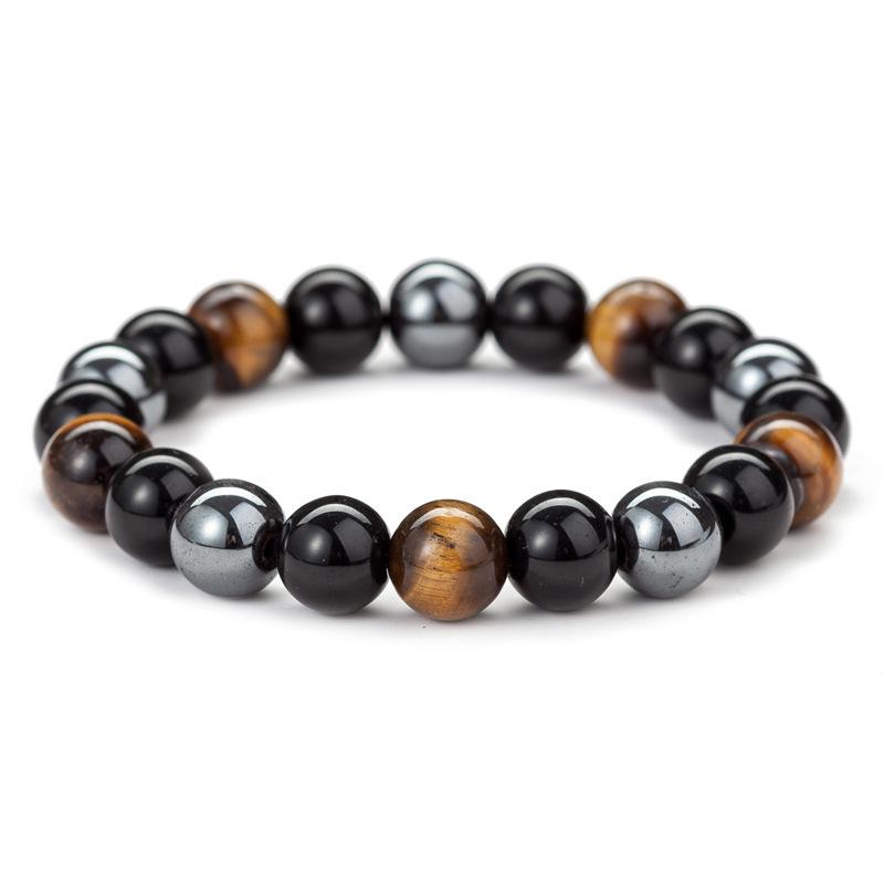 Triple Protection Bracelet - Tiger’s Eye, Obsidian, Hematite - Image 4
